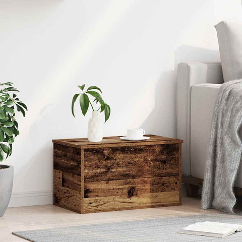vidaXL Storage Box Old Wood 60 x 35 x 35 cm Engineered Wood