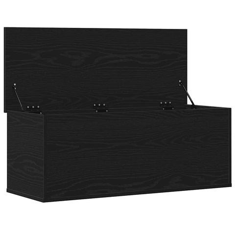 vidaXL Storage Box Black Oak 90 x 35 x 35 cm Engineered Wood