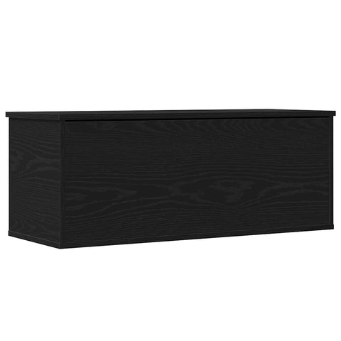 vidaXL Storage Box Black Oak 90 x 35 x 35 cm Engineered Wood