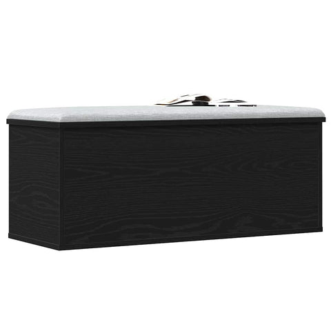 vidaXL Storage Box Black Oak 90 x 35 x 35 cm Engineered Wood