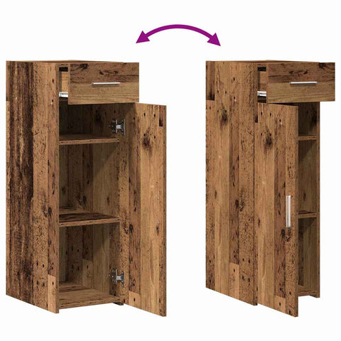 vidaXL Sideboard Old wood 30 x 42.5 x 93 cm Engineered wood