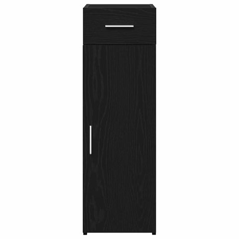 vidaXL Sideboard Black oak 30 x 42.5 x 93 cm Engineered wood