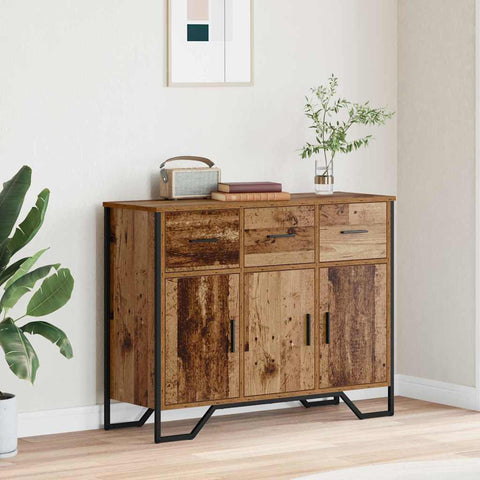 vidaXL Sideboard Old Wood Oak 97x32.5x74.5 cm Engineered Wood