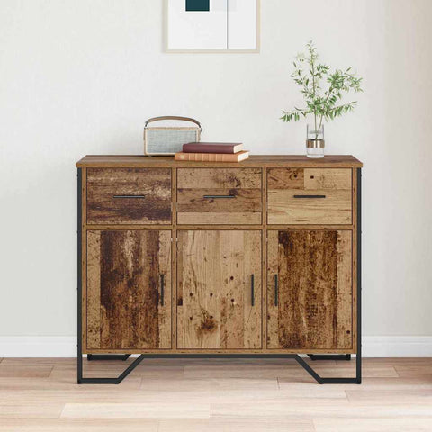 vidaXL Sideboard Old Wood Oak 97x32.5x74.5 cm Engineered Wood