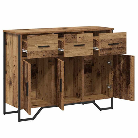 vidaXL Sideboard Old Wood Oak 97x32.5x74.5 cm Engineered Wood
