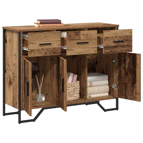 vidaXL Sideboard Old Wood Oak 97x32.5x74.5 cm Engineered Wood