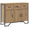 vidaXL Sideboard Artisan Oak 97x32.5x74.5 cm Engineered Wood