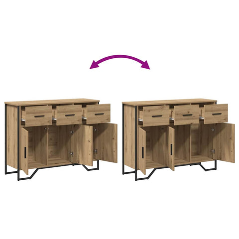 vidaXL Sideboard Artisan Oak 97x32.5x74.5 cm Engineered Wood