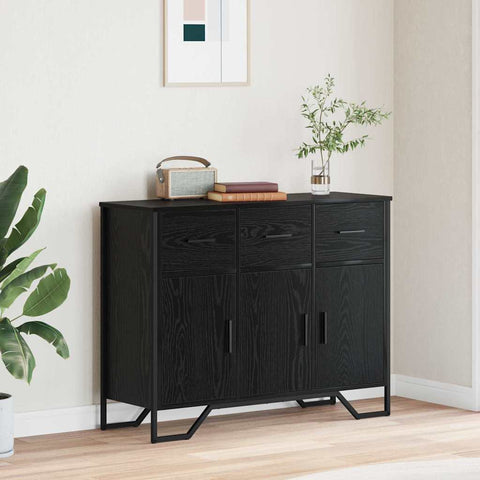 vidaXL Sideboard Black Oak 97 x 32.5 x 74.5 cm Engineered wood