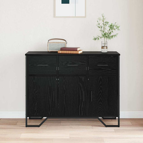 vidaXL Sideboard Black Oak 97 x 32.5 x 74.5 cm Engineered wood