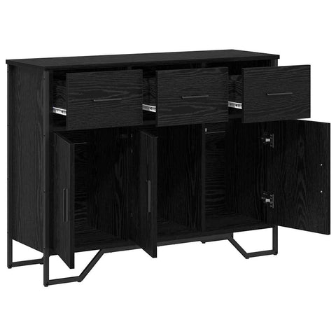 vidaXL Sideboard Black Oak 97 x 32.5 x 74.5 cm Engineered wood