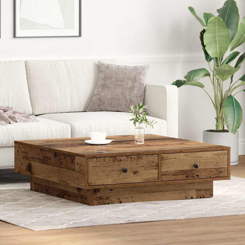 vidaXL Coffee Table Old wood Reclaimed Wood 90 x 90 x 28 cm