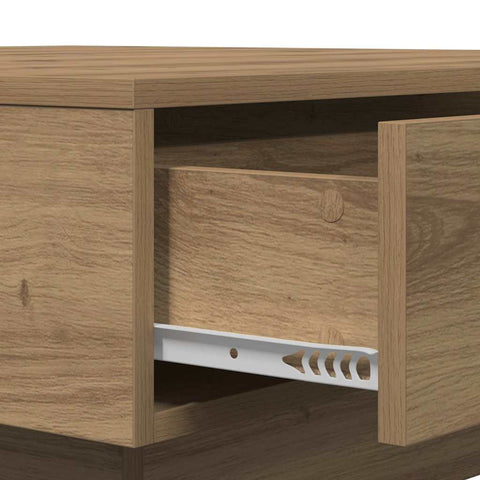 vidaXL Coffee Table Artisan oak Veneer, MDF 90 x 90 x 28 cm Storage