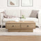 vidaXL Coffee Table Artisan oak Veneer, MDF 90 x 90 x 28 cm Storage
