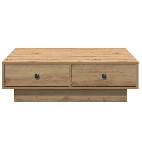 vidaXL Coffee Table Artisan oak Veneer, MDF 90 x 90 x 28 cm Storage