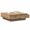 vidaXL Coffee Table Artisan oak Veneer, MDF 90 x 90 x 28 cm Storage