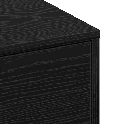 vidaXL Coffee Table Black oak Engineered wood 90 x 90 x 28 cm