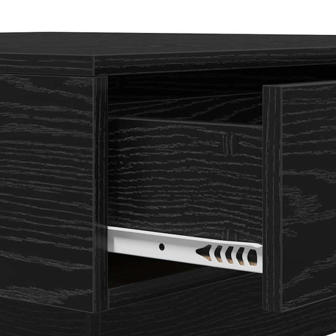 vidaXL Coffee Table Black oak Engineered wood 90 x 90 x 28 cm