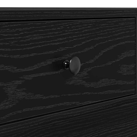 vidaXL Coffee Table Black oak Engineered wood 90 x 90 x 28 cm