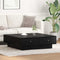 vidaXL Coffee Table Black oak Engineered wood 90 x 90 x 28 cm