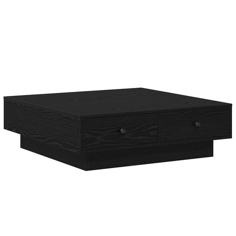 vidaXL Coffee Table Black oak Engineered wood 90 x 90 x 28 cm