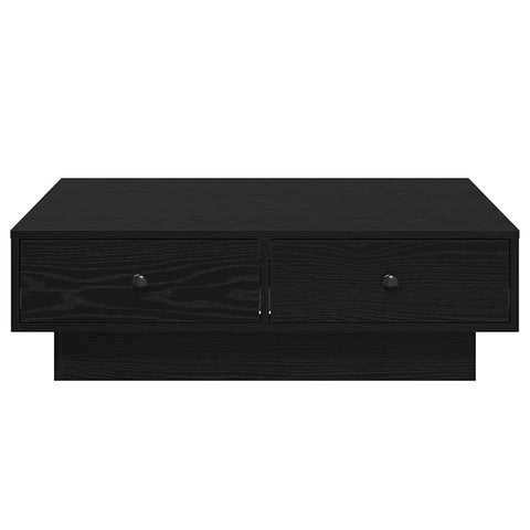 vidaXL Coffee Table Black oak Engineered wood 90 x 90 x 28 cm