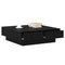 vidaXL Coffee Table Black oak Engineered wood 90 x 90 x 28 cm