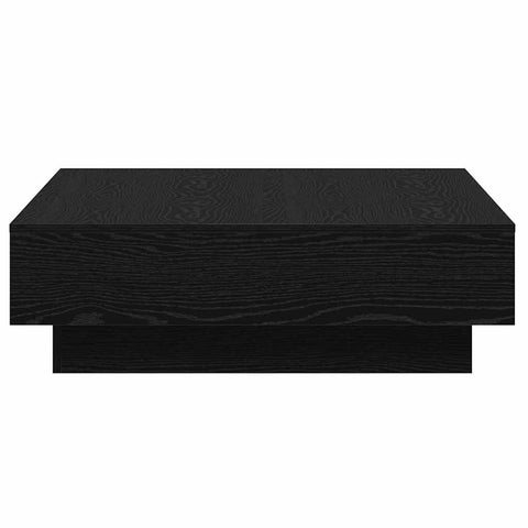 vidaXL Coffee Table Black oak Engineered wood 90 x 90 x 28 cm