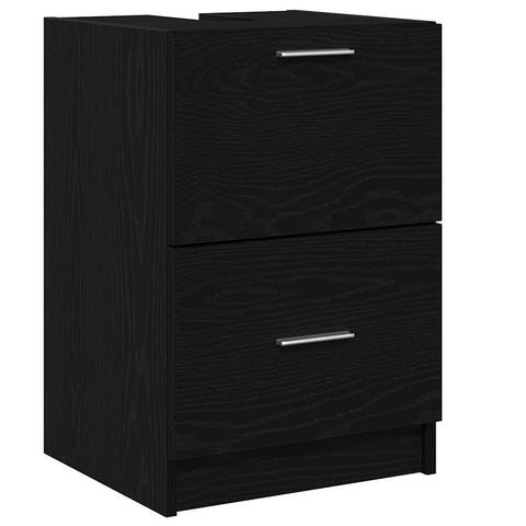 vidaXL Sink Cabinet Black Oak 40 x 37 x 59 cm Engineered wood