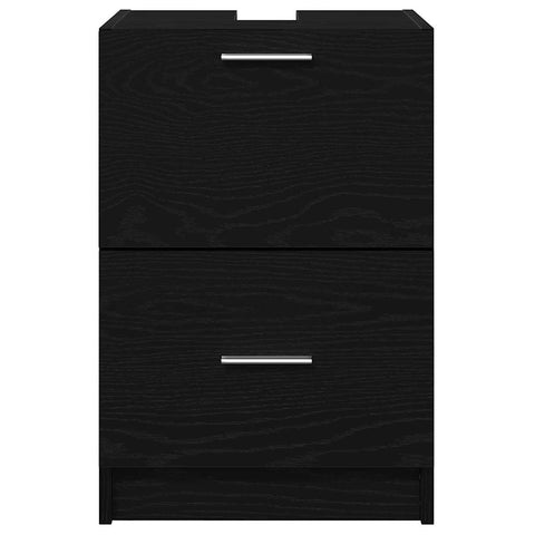 vidaXL Sink Cabinet Black Oak 40 x 37 x 59 cm Engineered wood