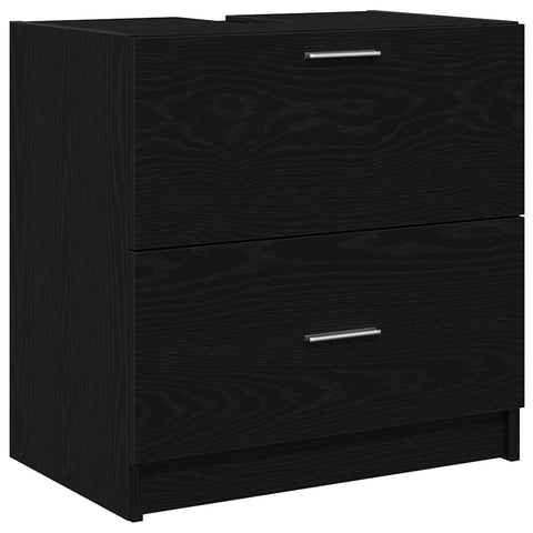 vidaXL Sink Cabinet Black Oak 59 x 37 x 59 cm Engineered wood