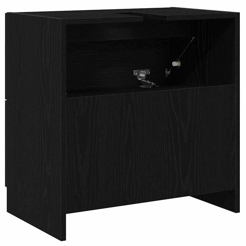 vidaXL Sink Cabinet Black Oak 59 x 37 x 59 cm Engineered wood