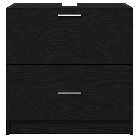 vidaXL Sink Cabinet Black Oak 59 x 37 x 59 cm Engineered wood