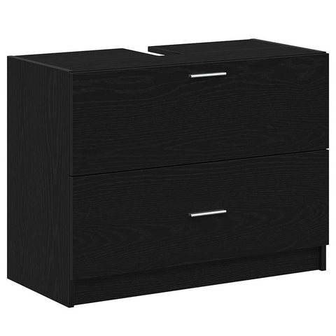 vidaXL Sink Cabinet Black Oak 78 x 37 x 59 cm Engineered wood