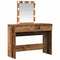 vidaXL Dressing Table with Mirror&LED Lights Old Wood Engineered Wood
