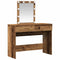 vidaXL Dressing Table with Mirror&LED Lights Old Wood Engineered Wood