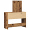 vidaXL Dressing Table with Mirror&LED Lights Old Wood Engineered Wood