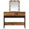 vidaXL Dressing Table with Mirror&LED Lights Old Wood Engineered Wood