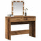 vidaXL Dressing Table with Mirror&LED Lights Old Wood Engineered Wood