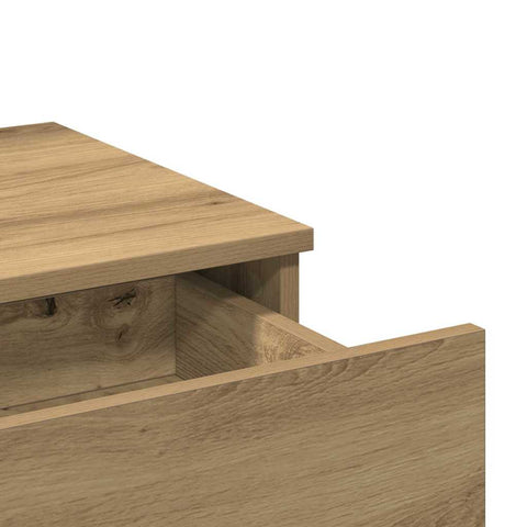 vidaXL Dressing Table with Mirror and LEDs Artisan Oak Engineered Wood