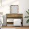vidaXL Dressing Table with Mirror and LEDs Artisan Oak Engineered Wood