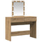 vidaXL Dressing Table with Mirror and LEDs Artisan Oak Engineered Wood