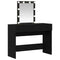 vidaXL Dressing Table with Mirror&LED Lights Black Oak Engineered Wood