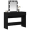 vidaXL Dressing Table with Mirror&LED Lights Black Oak Engineered Wood
