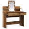 vidaXL Dressing Table with Mirror&LED Lights Old Wood Engineered Wood