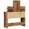 vidaXL Dressing Table with Mirror&LED Lights Old Wood Engineered Wood