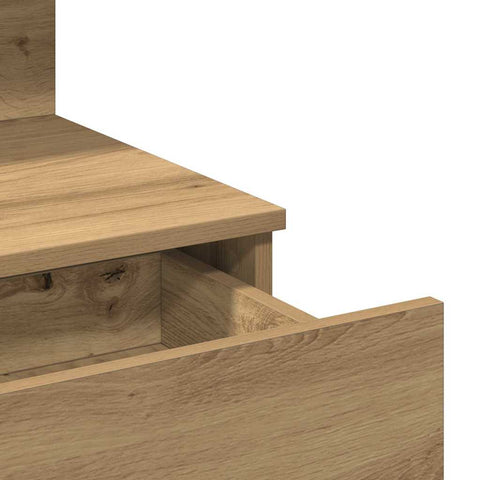 vidaXL Dressing Table with LED Artisan Oak 100x40x130 cm