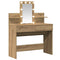 vidaXL Dressing Table with LED Artisan Oak 100x40x130 cm