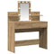 vidaXL Dressing Table with LED Artisan Oak 100x40x130 cm