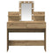 vidaXL Dressing Table with LED Artisan Oak 100x40x130 cm